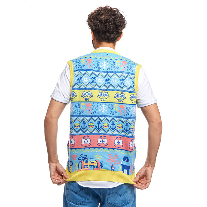 Spongebob Strick-Tanktop zu Weihnachten