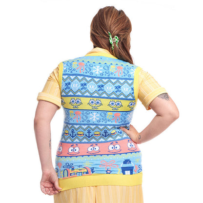 Spongebob Strick-Tanktop zu Weihnachten