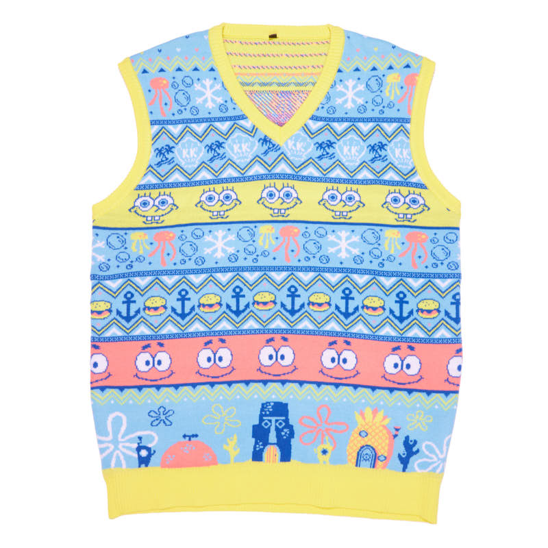 Spongebob Strick-Tanktop zu Weihnachten
