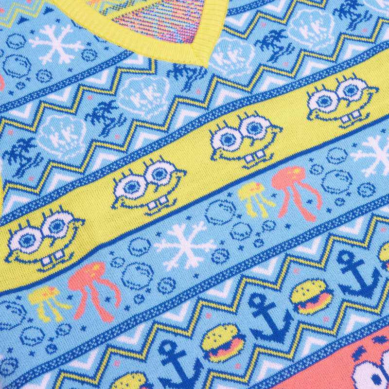Spongebob Strick-Tanktop zu Weihnachten