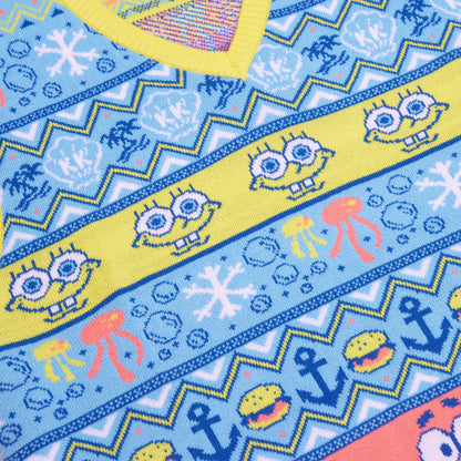 Spongebob Strick-Tanktop zu Weihnachten