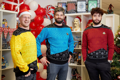 Roter Star Trek Weihnachtspullover