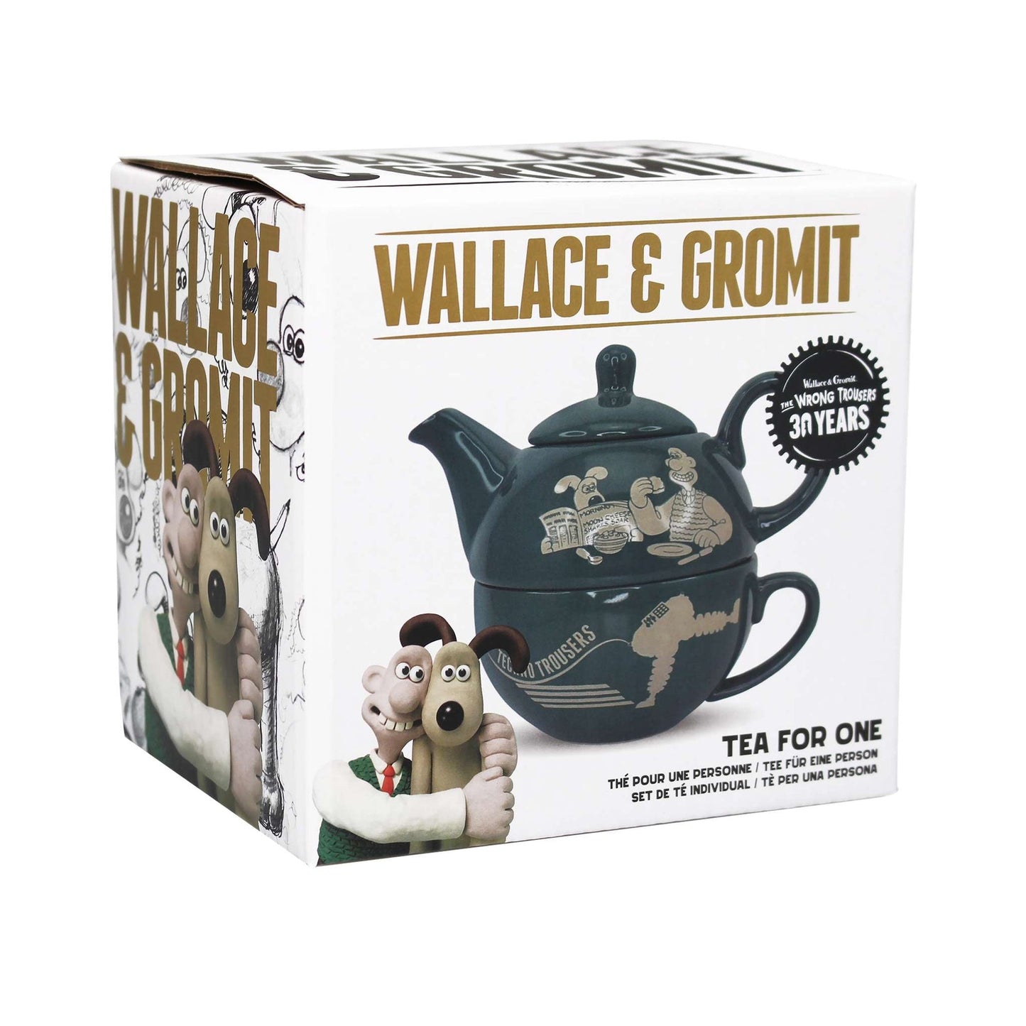 Wallace & Gromit Individual Tea Set - The Wrong Trousers