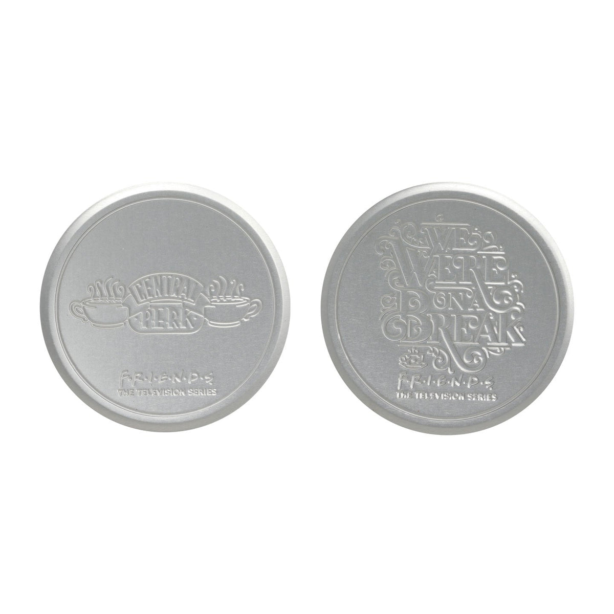 Set de 4 sous-verres métal embossés Friends