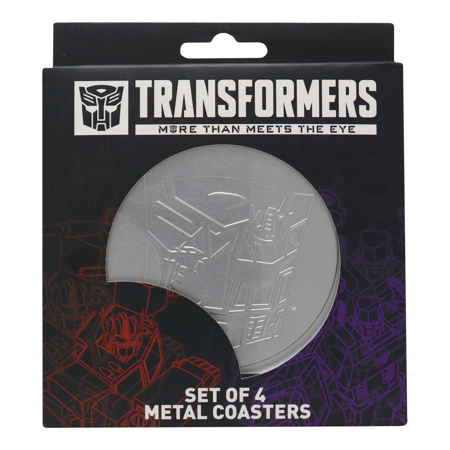 Set de 4 sous-verres métal embossés Transformers