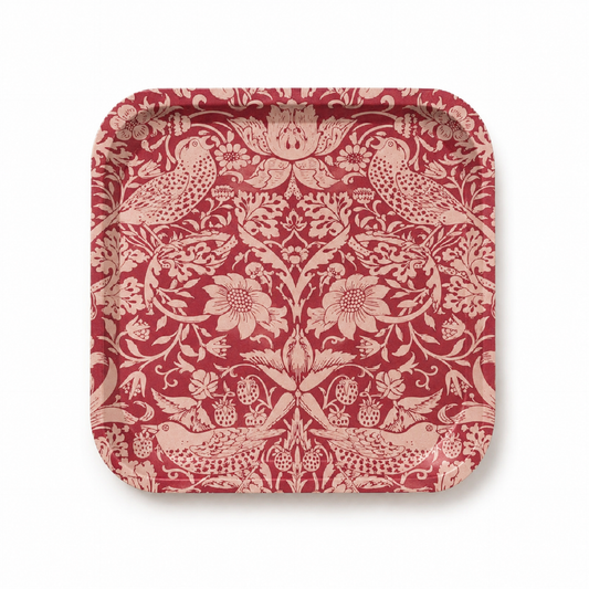 Tablett William Morris - ACS Raspberry 20x20 cm