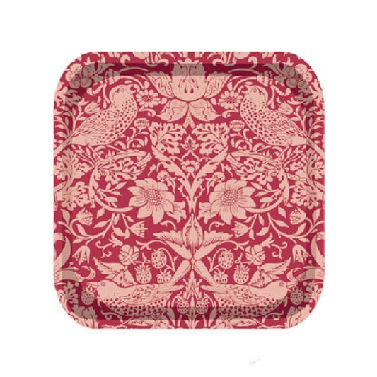 Tablett William Morris - ACS Raspberry 20x20 cm