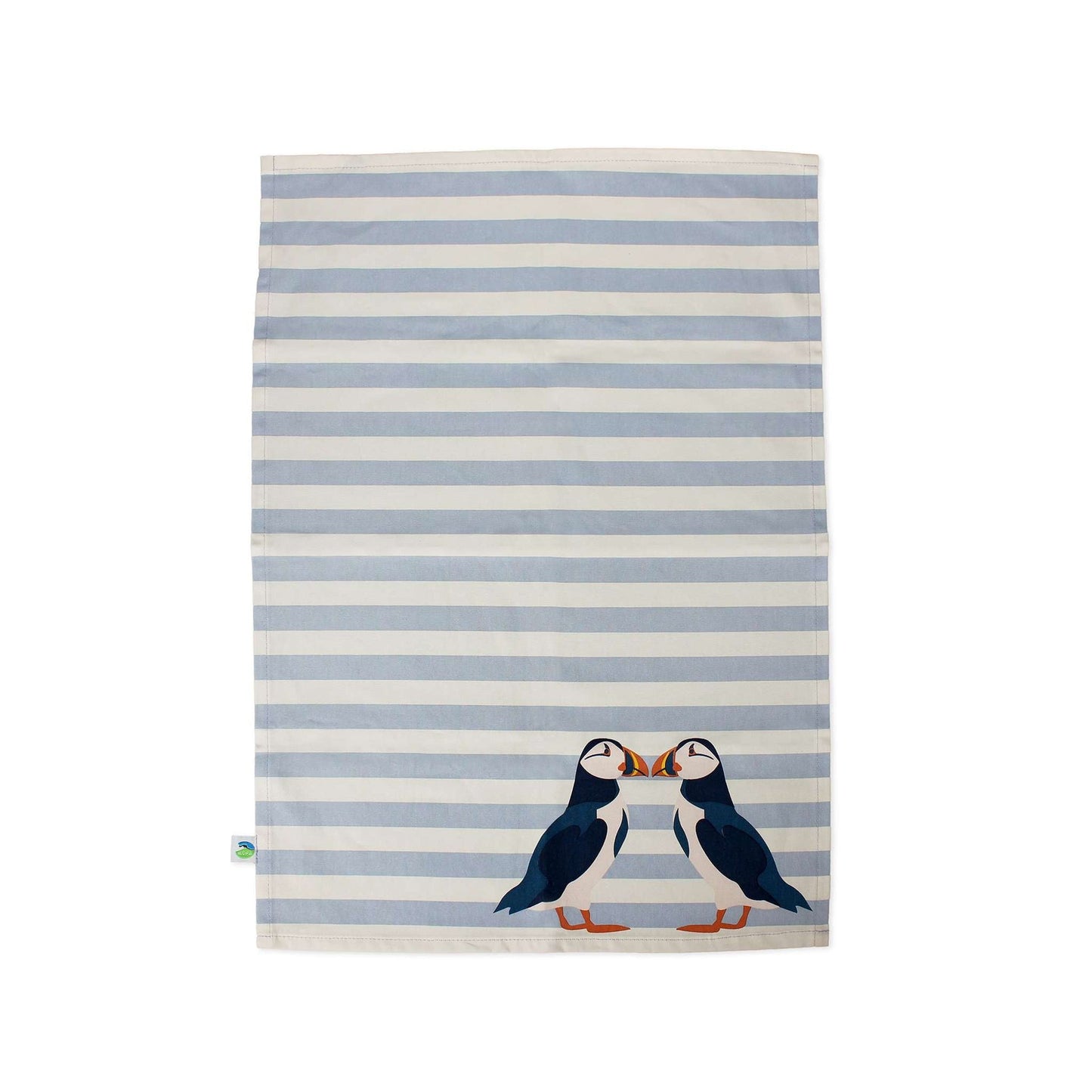 Torchon RSPB - en coton recyclé macareux bleu