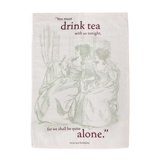 Jane Austen Tea Towel - Pulteney Press Recycled Cotton