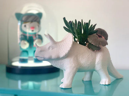 Dinosaurier-Triceratop-Blumentopf