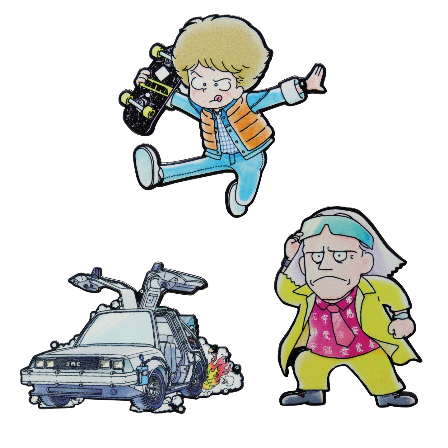 Set de 3 pin's Retour vers le Futur - Japanese Style