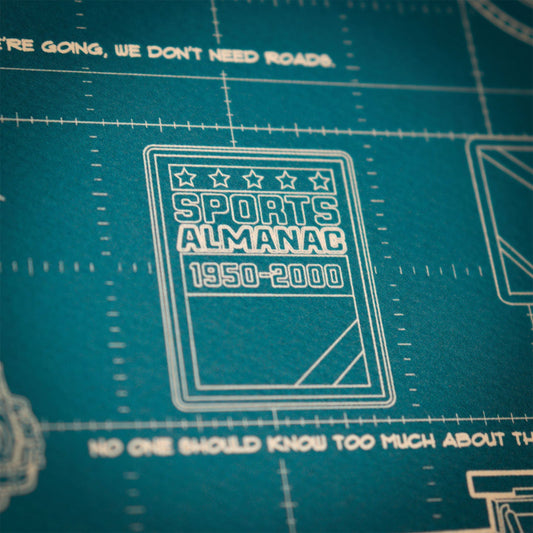 Affiche collector Retour vers le Futur - Time Machine Blueprint A3