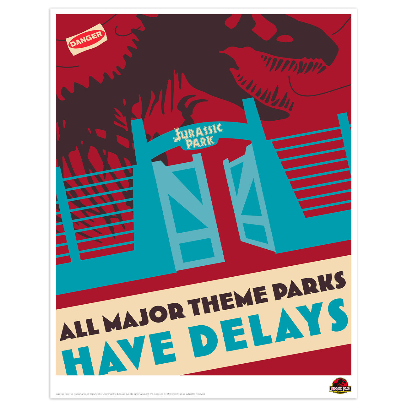 Affiche collector Jurassic Park