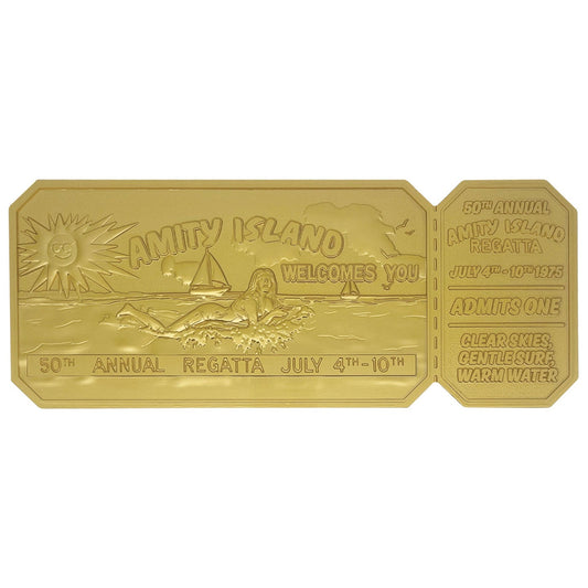 Objet collector Les Dents de la Mer - 50th Anniversary 24K Gold Plated Regatta Ticket