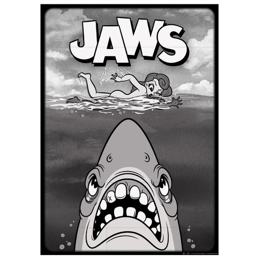 Affiche collector Les Dents de la Mer - Cartoon style