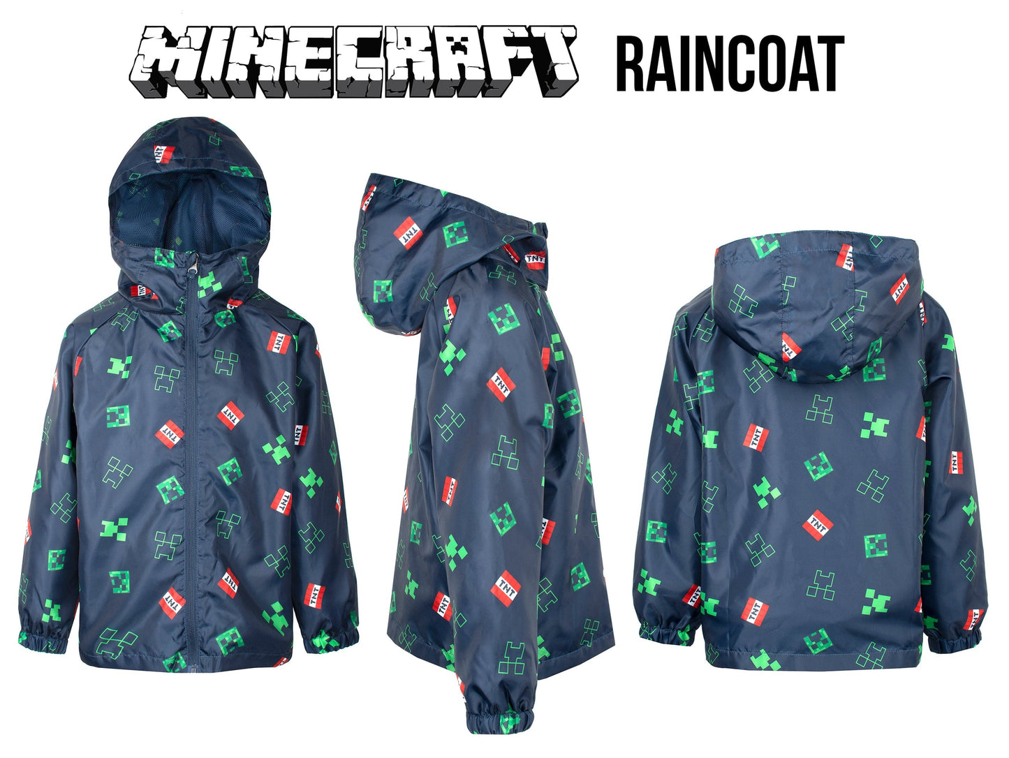 Minecraft Navy bleu Waterproof Jacket