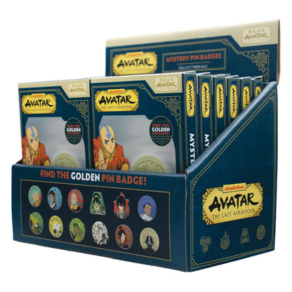 Display de 12 blind boxes Avatar : Le Dernier Maître de l’Air - pin’s mystère - présentoir angle