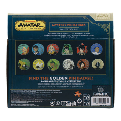 Display de 12 blind boxes Avatar : Le Dernier Maître de l’Air - pin’s mystère - présentoir arrière