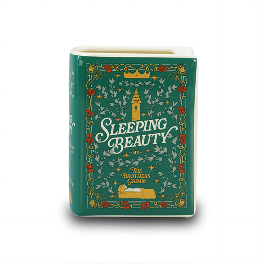 Sleeping Beauty ceramic book planter - 14 cm