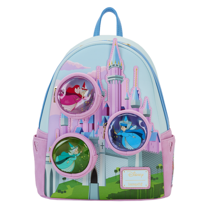 Mini Sleeping Wood Beautiful Backpack - Château stained glass