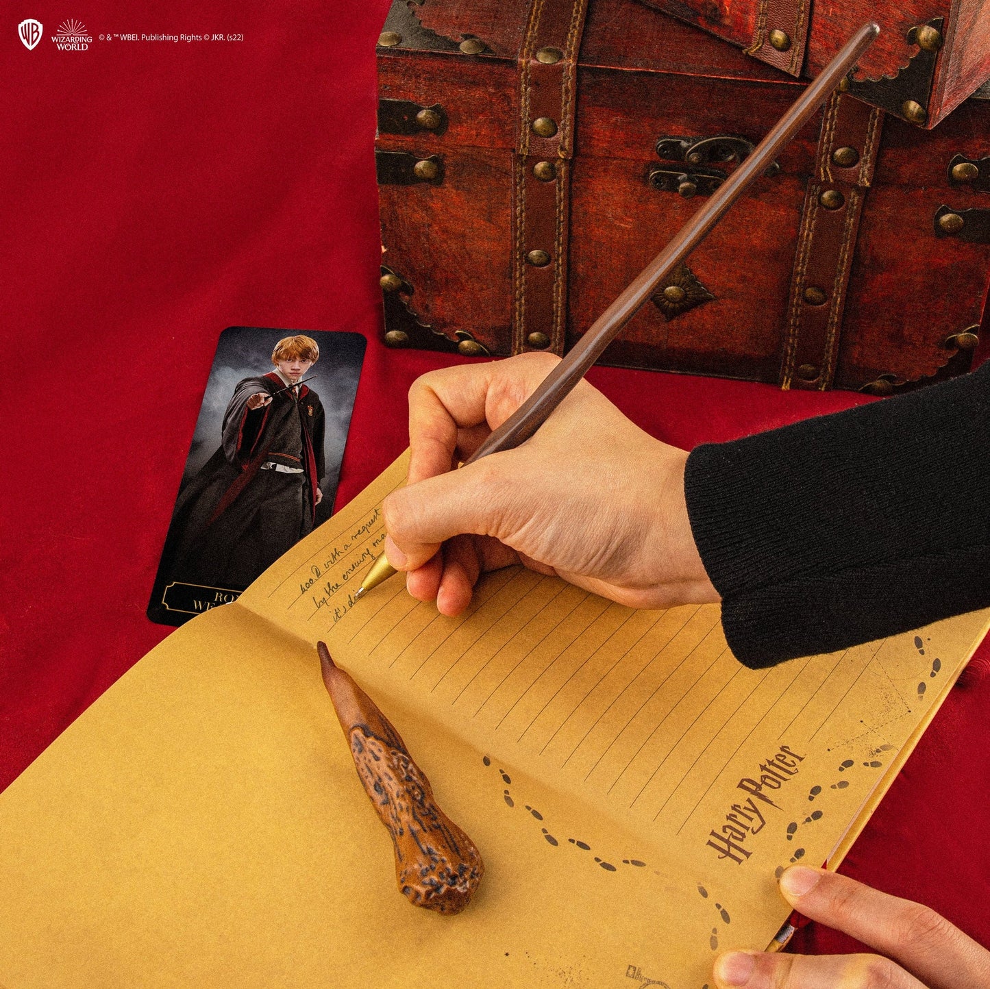 *Stylo baguette avec socle & marque-page lenticulaire Ron Weasley