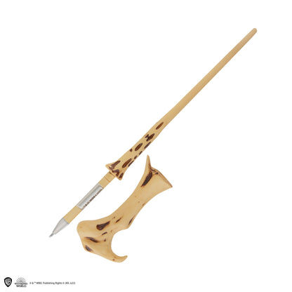 Stylo baguette avec socle & marque-page lenticulaire Voldemort
