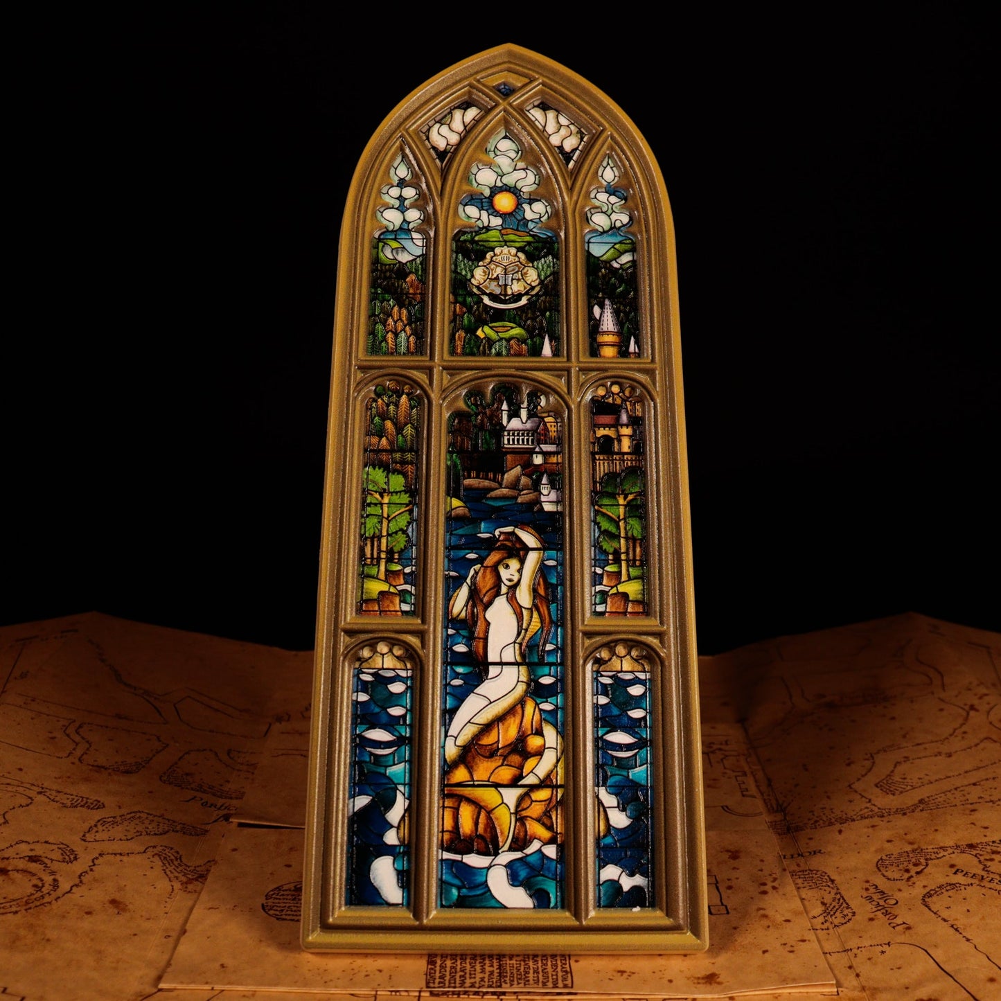 Plaque résine Harry Potter - Mermaid Stained Glass Window