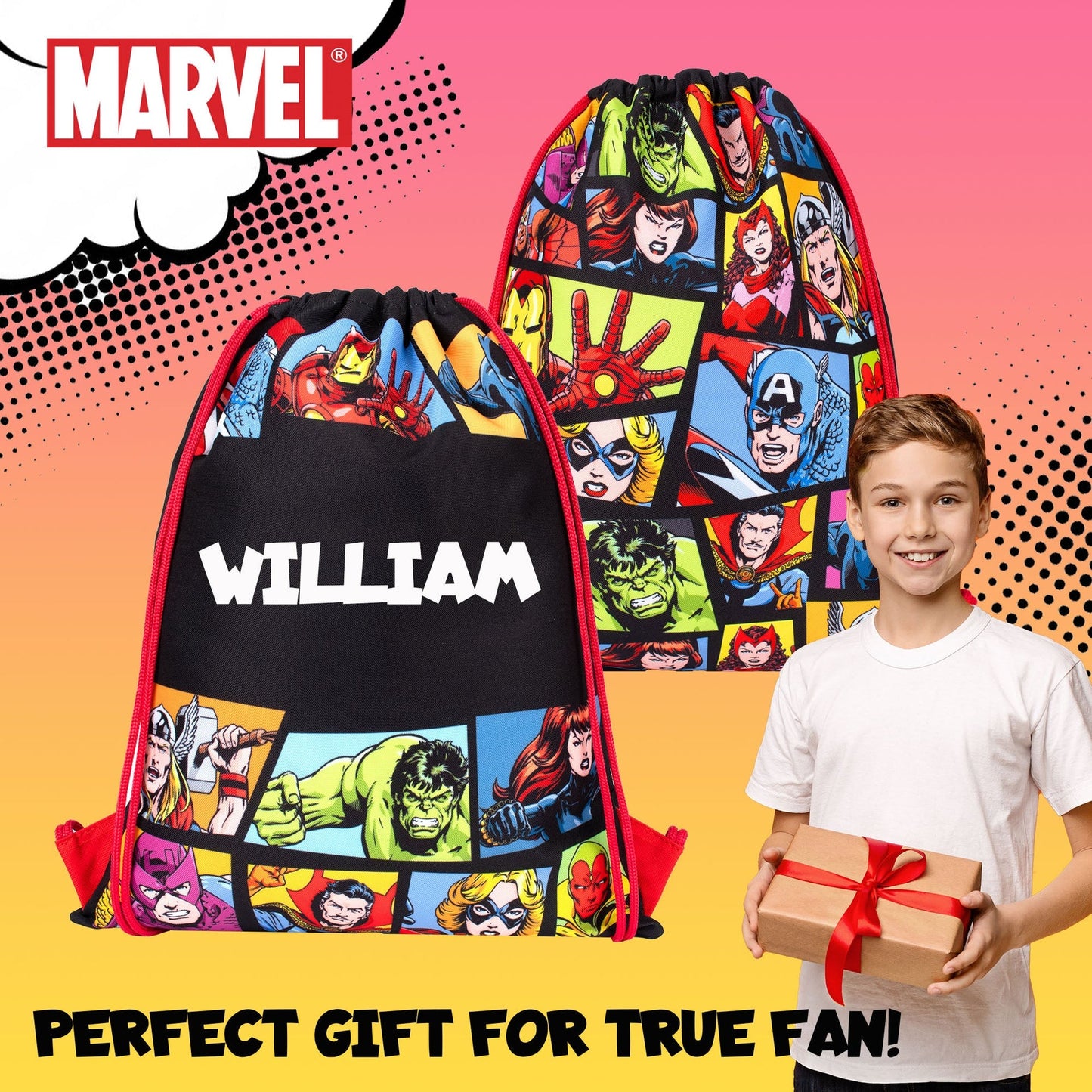 Avengers enfant PE Sac à cordon