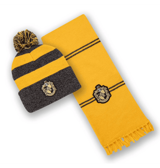 Harry Potter Hufflepuff adult hat and scarf set