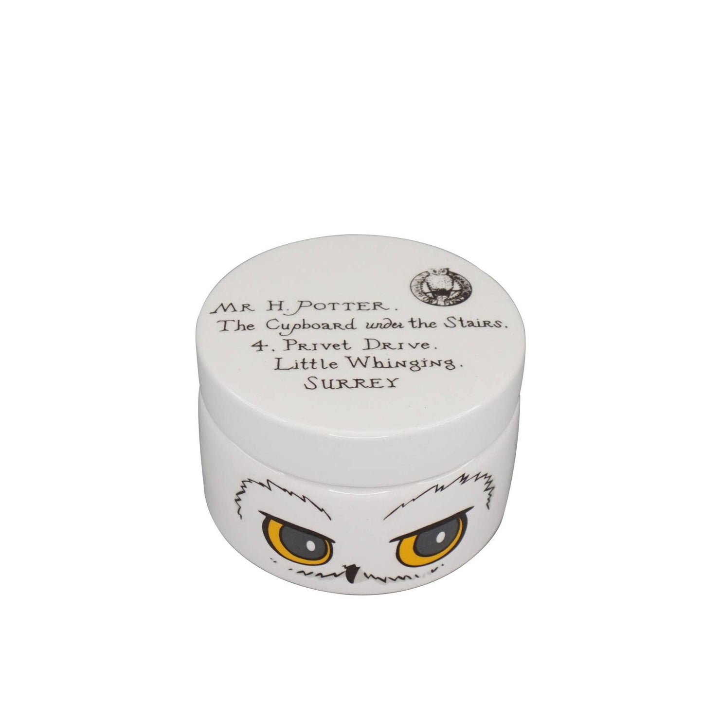 Harry Potter Keramikdose, rund - Hedwig