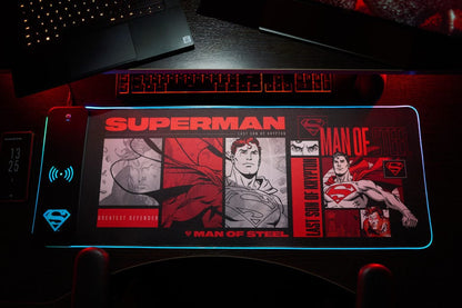 Superman – Übergroße Gaming-Matte und mobiles Ladegerät