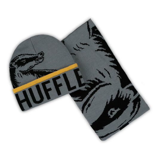 Harry Potter Hufflepuff Adult Hat and Scarf Set
