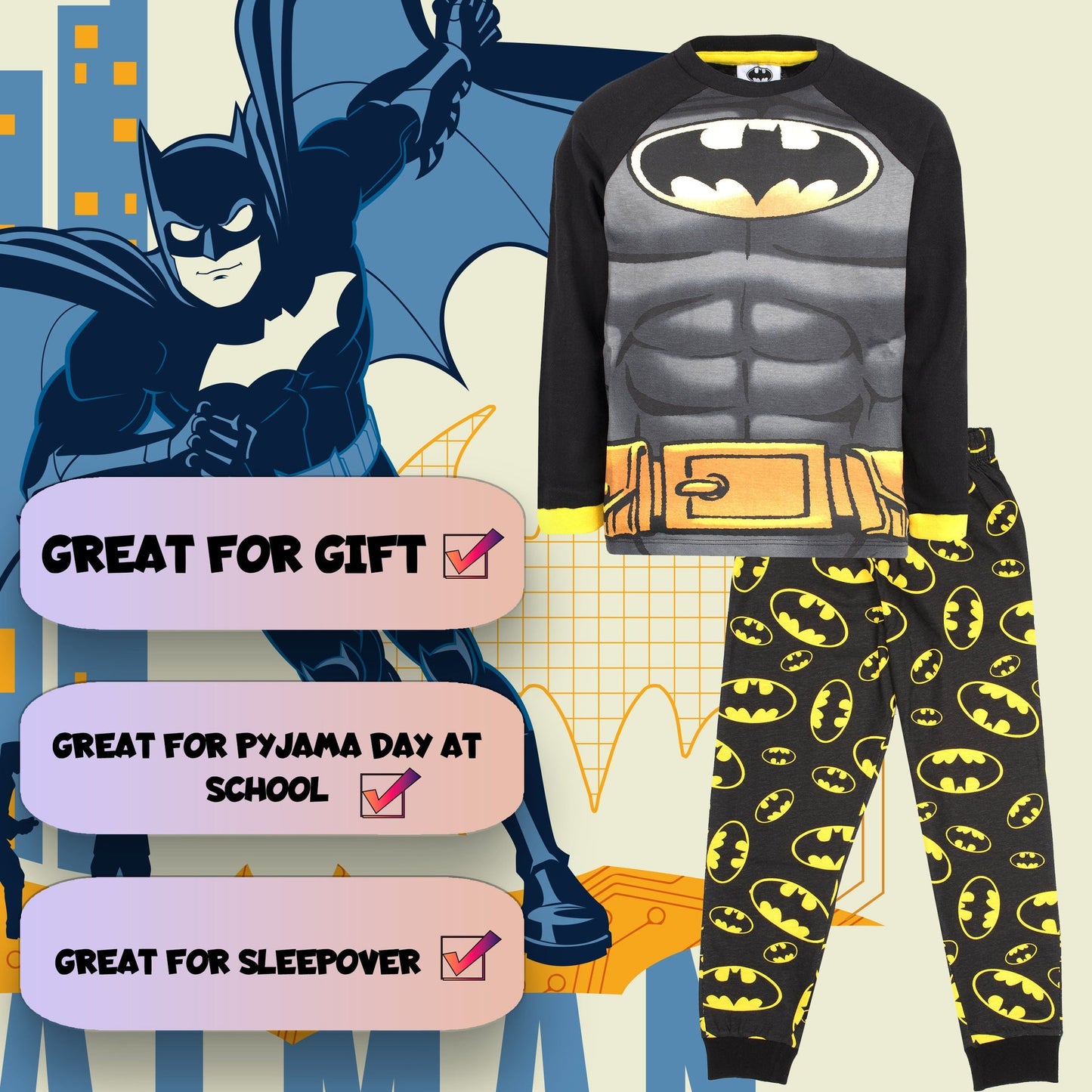 Batman noir enfant Pyjama