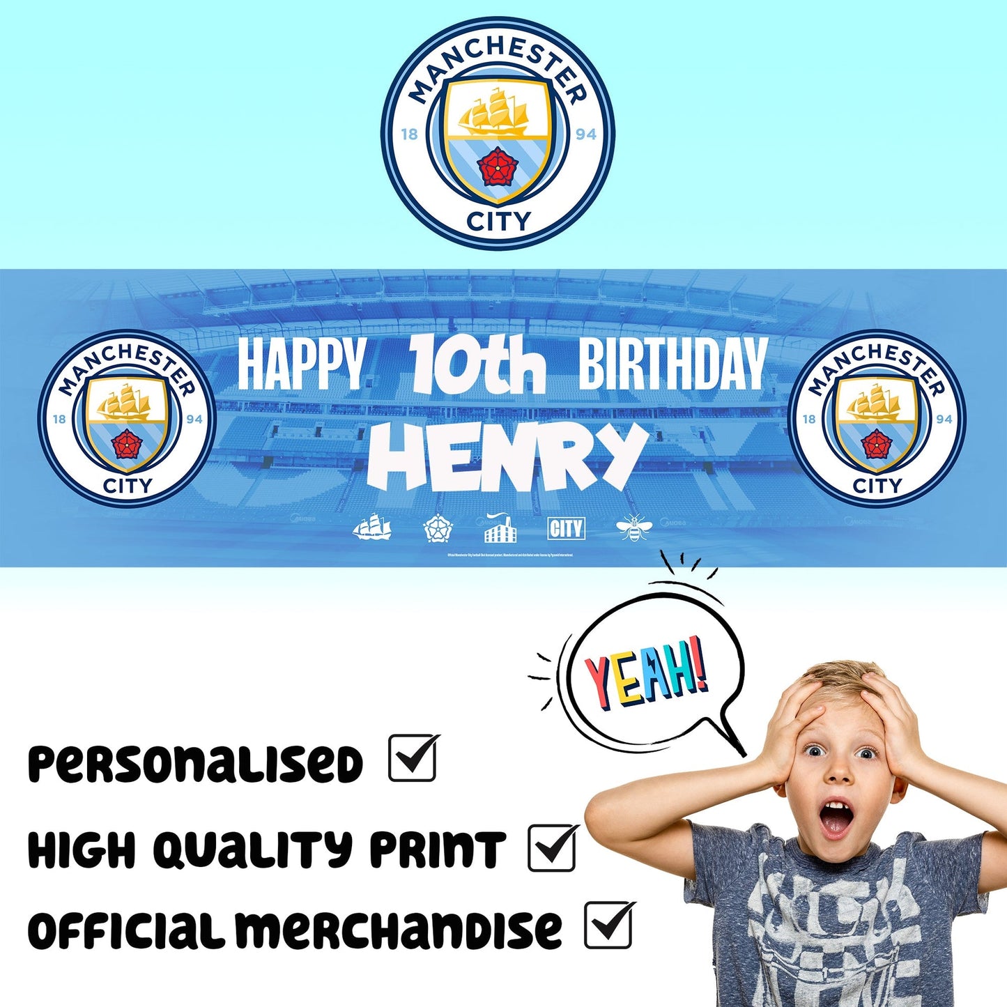 Bannière d’anniversaire – Manchester City
