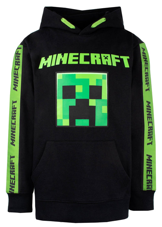 Minecraft Grüner Creeper Hoodie – Schwarz