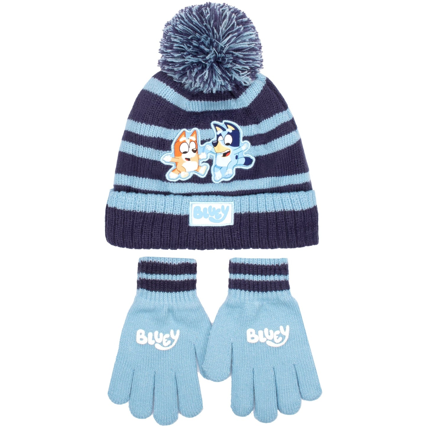 Ensemble bonnet et gants – Bluey Children's Winter Set Warm et Comfy Beanie Set