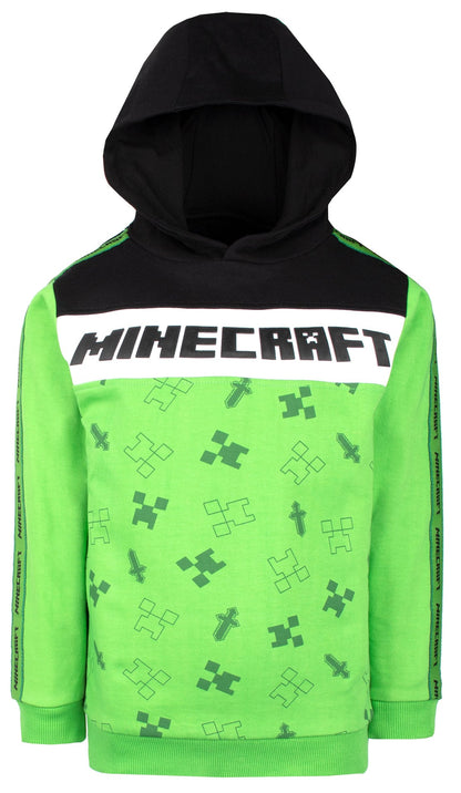 Minecraft Sweat à capuche – vert/noir