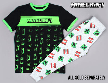 Minecraft Creeper T Shirt – noir & vert
