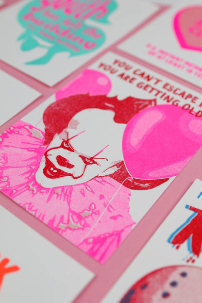Pennywise Postcard: You Can't Escape IT (risoprint)