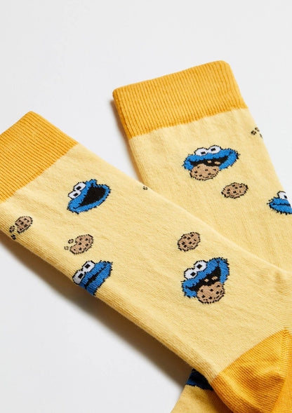 BeSesameStreet Krümelmonster gelbe Socken