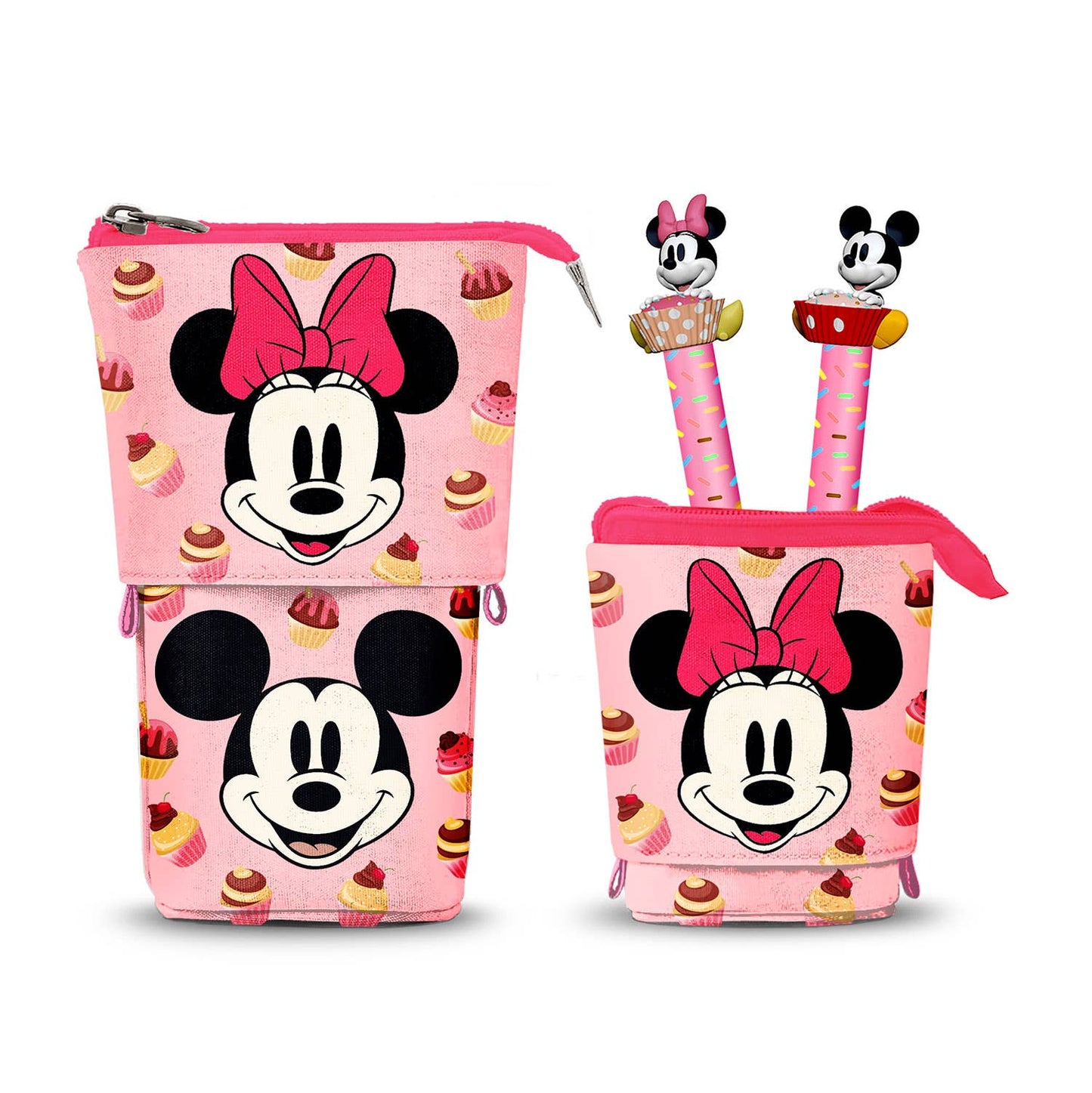 Disney Pop-up Federmäppchen – Minnie Maus süß + 2 radierbare Gelstifte