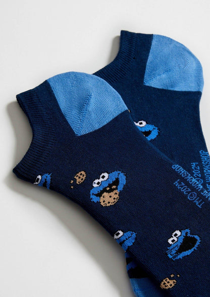 Chaussettes courtes BeSesameStreet Cookie Monster Bleu Marine