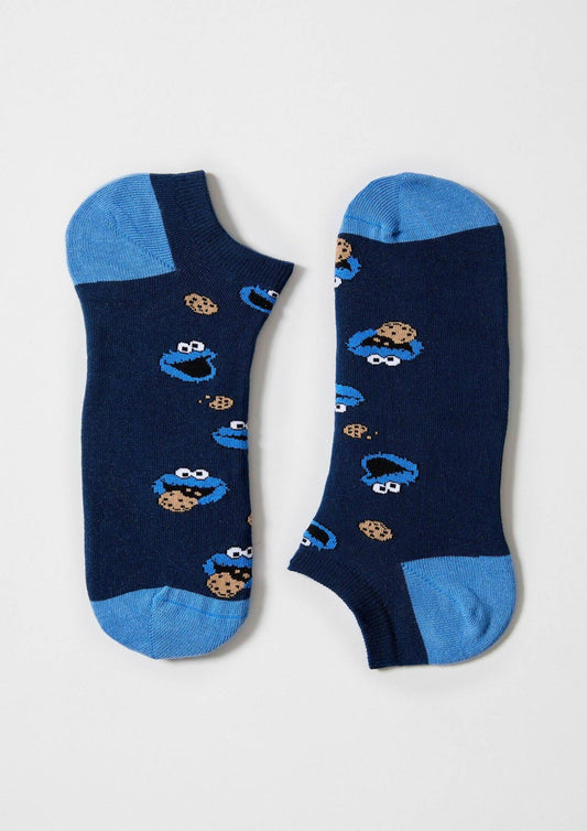 Kurze Socken BeSesameStreet Cookie Monster Marineblau
