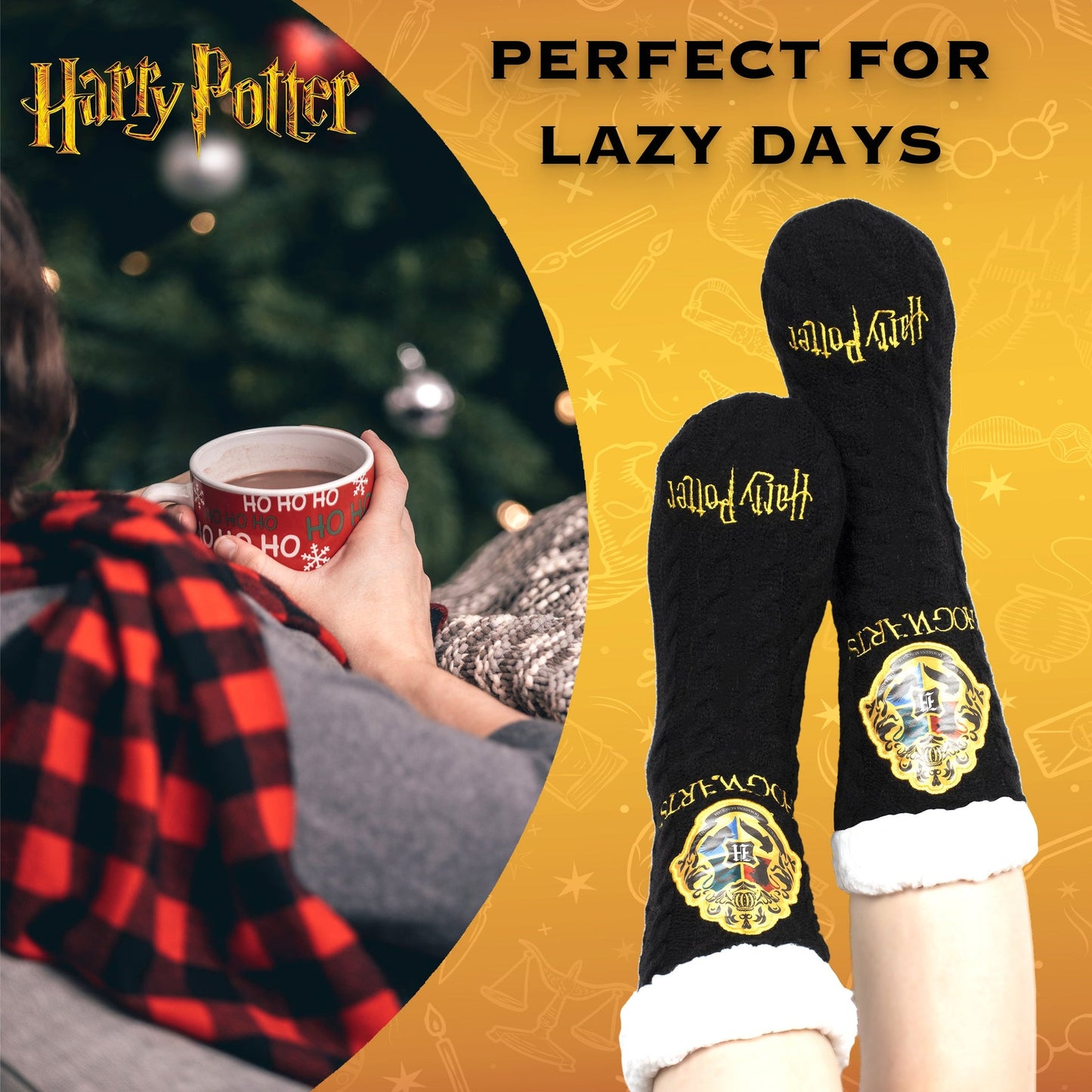 Harry Potter Slippery Chaussettes – noir