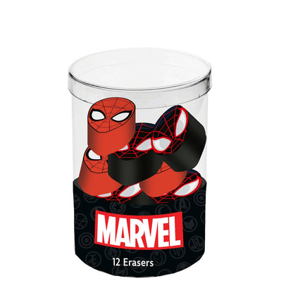 Würfel mit 12 Marvel Spider-Man „Peter“ Radiergummis