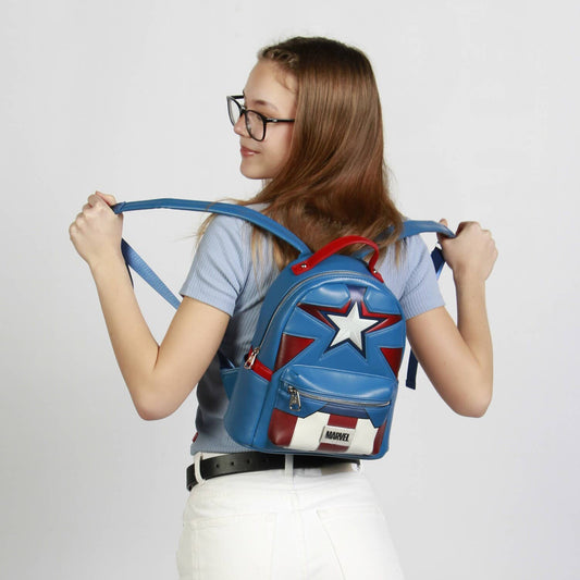 Marvel Captain America Courage-Sac à dos Heady, Bleu