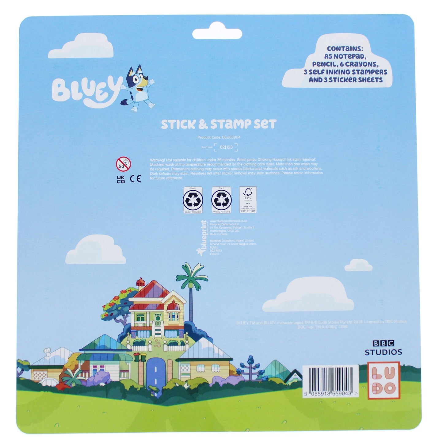 Ensemble – Bluey de coloriage, autocollants et tampons | Blueprint Collections – vue 2