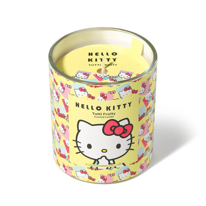 Hello Kitty Original Duftkerze, gelb, mit Tutti-Frutti-Duft