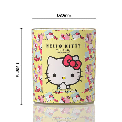 Hello Kitty Original Duftkerze, gelb, mit Tutti-Frutti-Duft