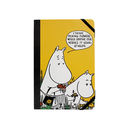 Moomin Notebook - Picking Flowers yellow